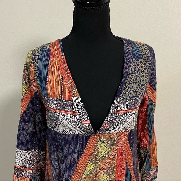 AX Paris Aztec Printed Swing Dress Multi Color Size 8 - Picture 6 of 11